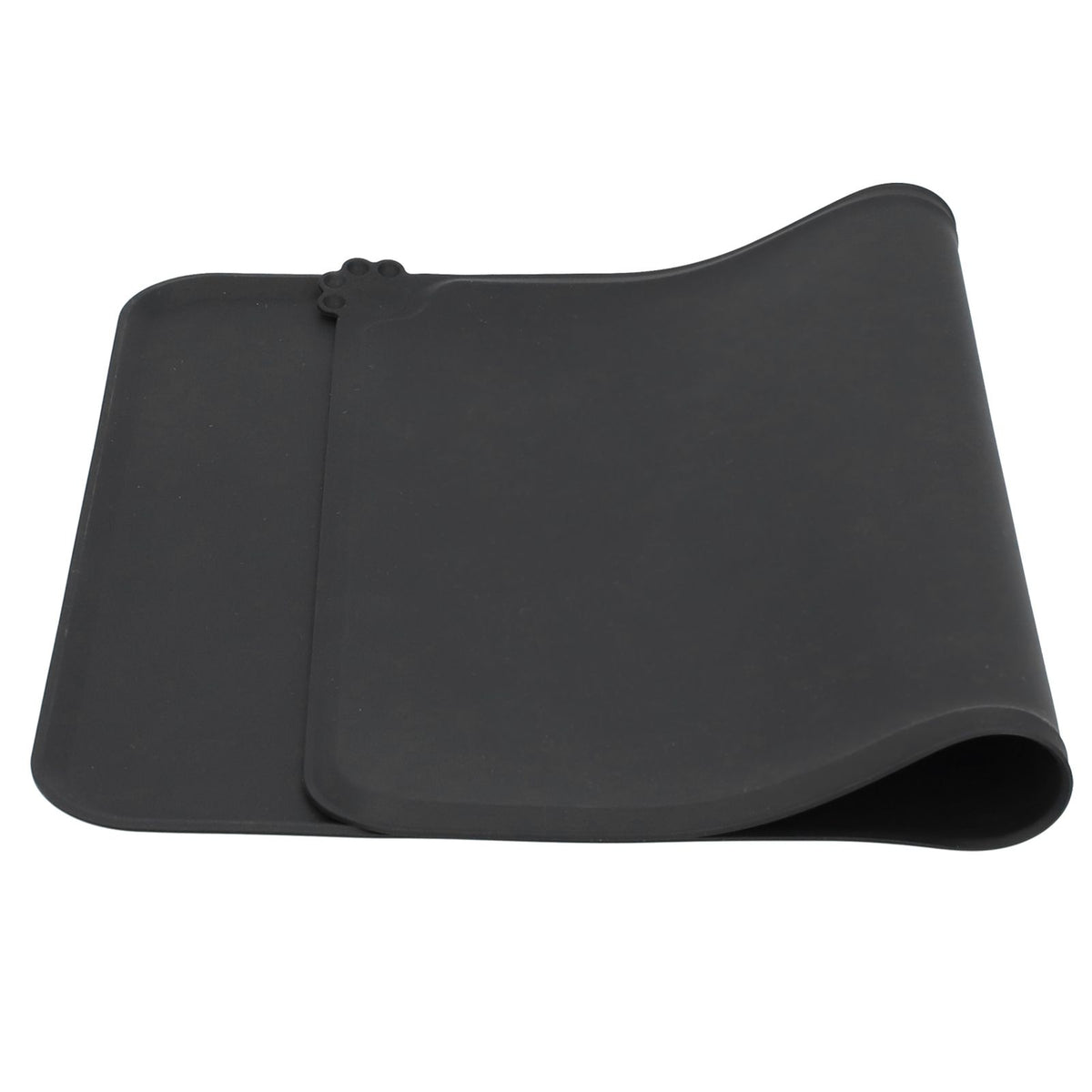 Silicone Placemat Leakage Proof Waterproof Non Slip Pet Feeding Bowl Mat Accessory(Black )