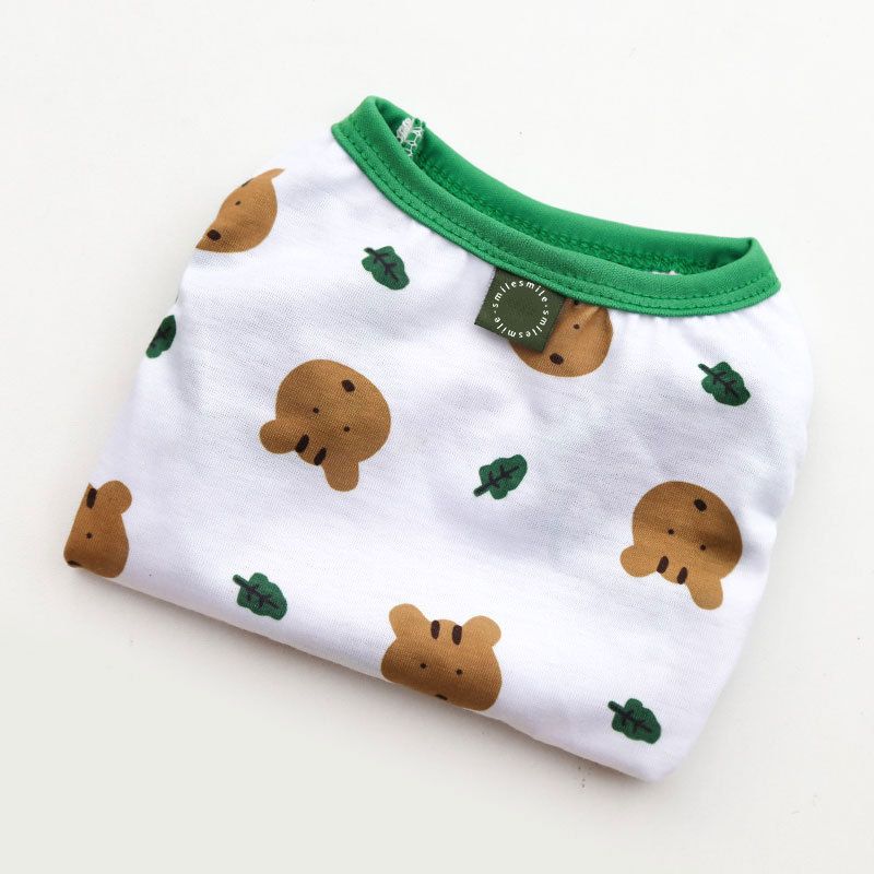 Pet Dog Vest Polyester Summer Small Medium Large Vest stamp smile bear head M (chest circumference 40 back length 30cm)