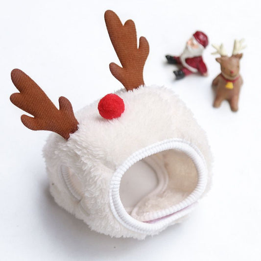 Product image: Weiwang Cartoon Pet Hat Christmas Deer Antlers White hat antlers S (good for 1.00 kg-4.00 kg pets)