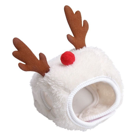 Additional product view: Weiwang Cartoon Pet Hat Christmas Deer Antlers White hat antlers S (good for 1.00 kg-4.00 kg pets)