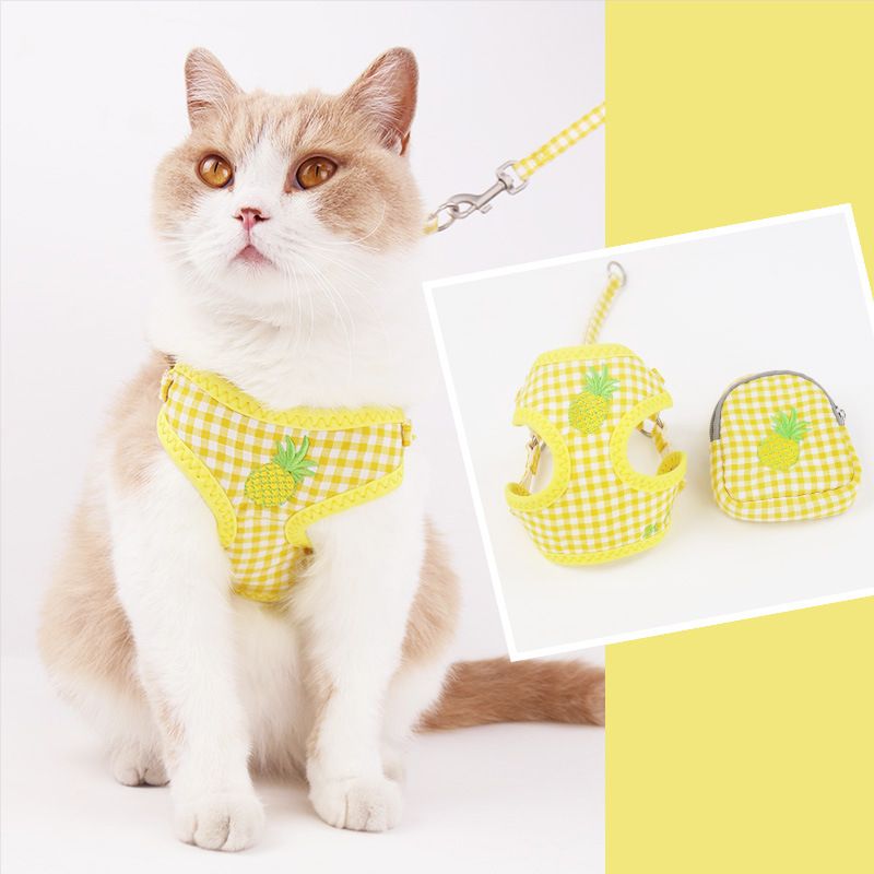 Zichen Cat Harness Cotton Vest Summer Blue (Rabbit) M(1.5 suitable for 3.50 kg-7.50 kg