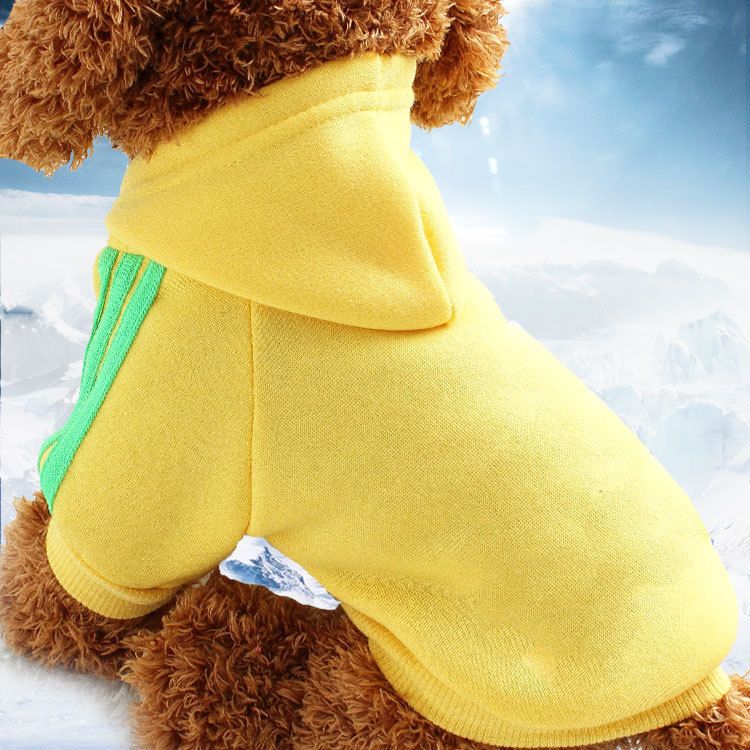 Shine Pet Sweatshirt Cotton Casual Style two legs adog yellow XS (bust 27CM recommended weight 0.50 kg-1.00 kg