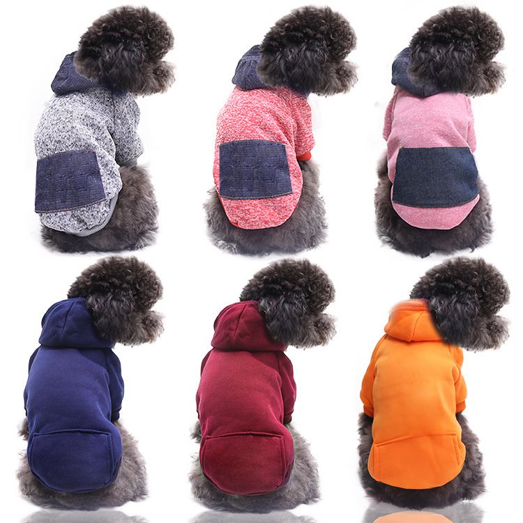 Valley Dog Pet Sweatshirt Pocket Casual Style gray fleece vest L (Bust 46CM recommended 3.00 kg-4.00 kg pets)