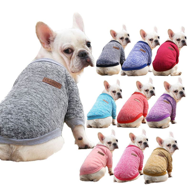 Pet Sweatshirt for Dogs and Cats by shine New size classic woolen sweater yuelan S (chest circumference 35 back length 25cm)