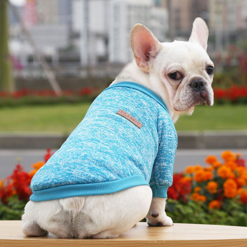 Pet Sweatshirt for Dogs and Cats by shine New size classic woolen sweater yuelan L (bust 45 back length 35cm)