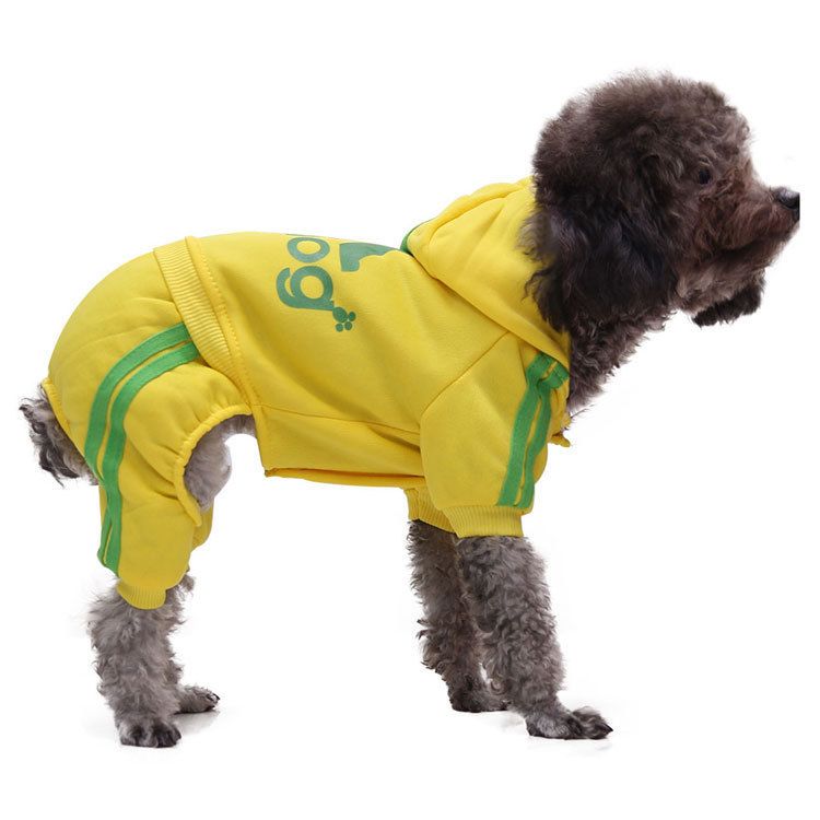 Shine Pet Dog Cat Clothes Sweatshirt four-legged adog sweatshirt yellow XS (back length 20CM)