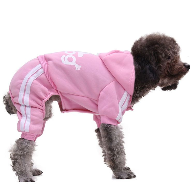 Shine Pet Dog Cat Clothes Sweatshirt four-legged adog sweater black XS (back length 20CM)