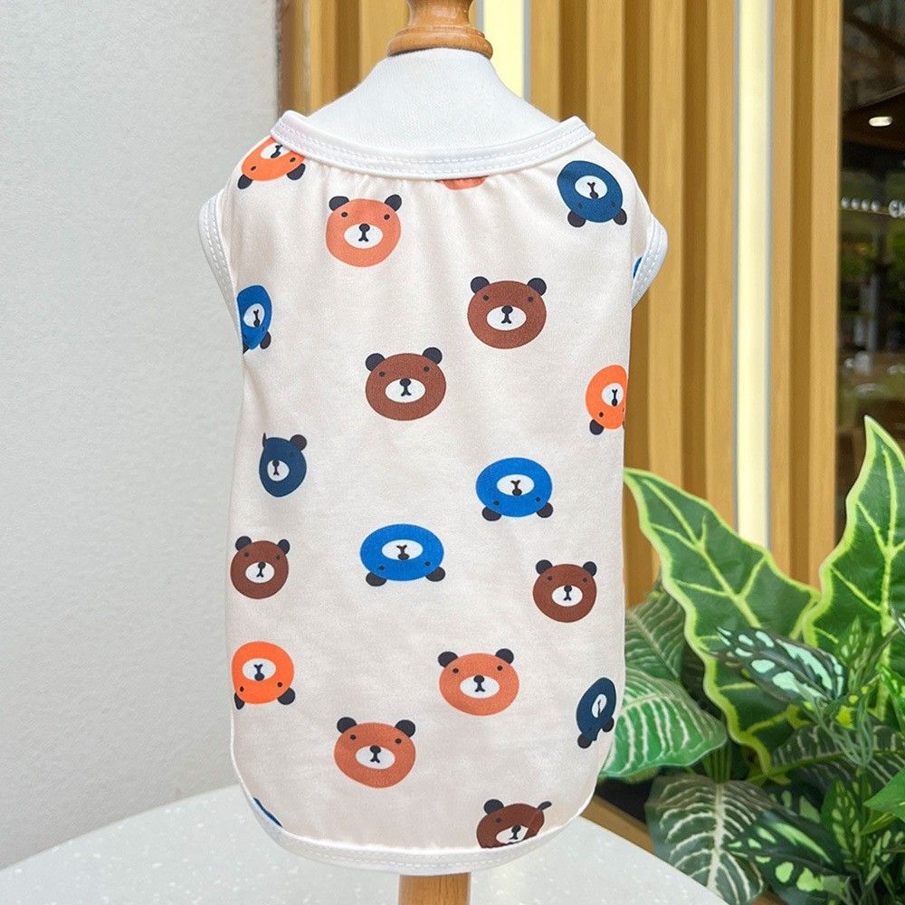 Pet Dog Vest Polyester Summer Small Medium Large 039Q bear bear vest XXL (bust 55 back length 45cm)