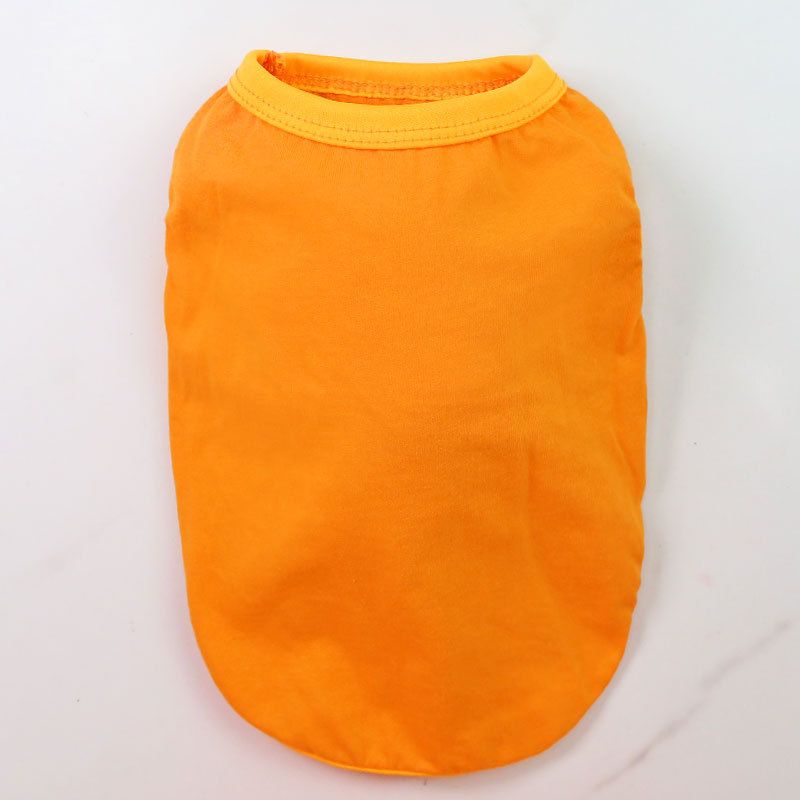 Cotton Pet Vest Dog Cat Clothing Small Large Pure cotton vest orange 4XL bust 70 back length 50cm
