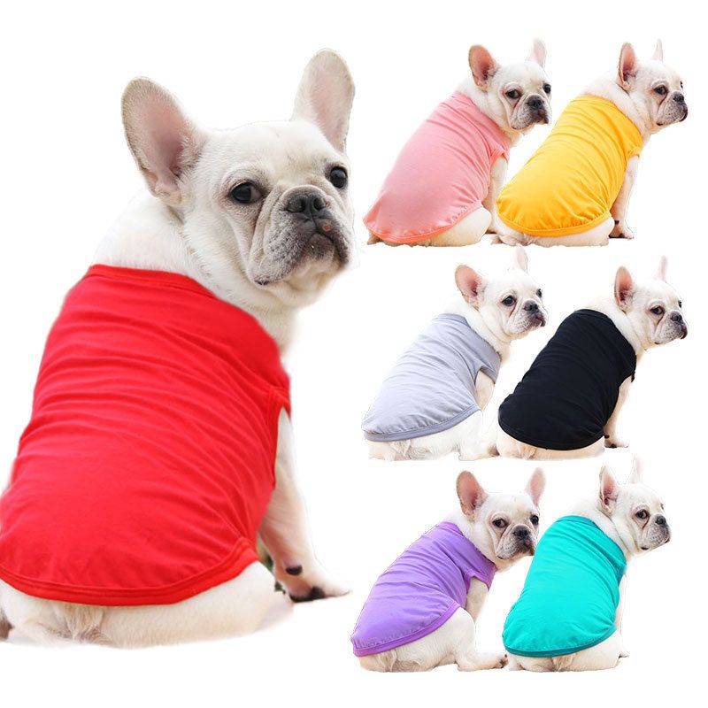 Cotton Pet Vest Dog Cat Clothing Small Large Pure cotton vest orange 4XL bust 70 back length 50cm