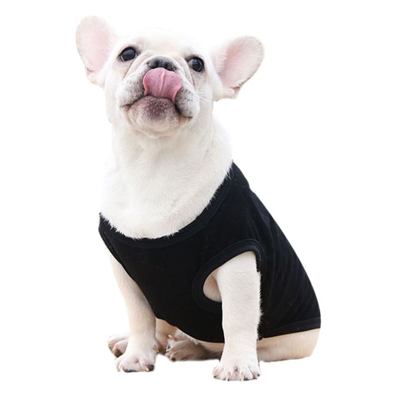 Cotton Pet Vest Dog Cat Clothing Small Large Pure cotton vest pure dark green 4XL bust 70 back length 50cm
