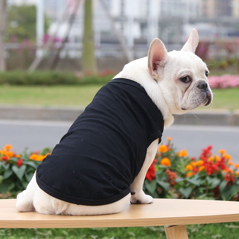 Cotton Pet Vest Dog Cat Clothing Small Large Pure cotton vest pure black 4XL bust 70 back length 50cm