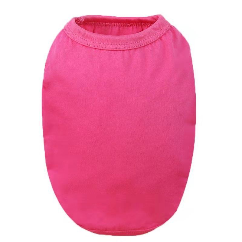 Cotton Pet Vest Clothing for Dogs and Cats by shine Pure cotton vest pure rose red 3XL bust 60 back length 45cm