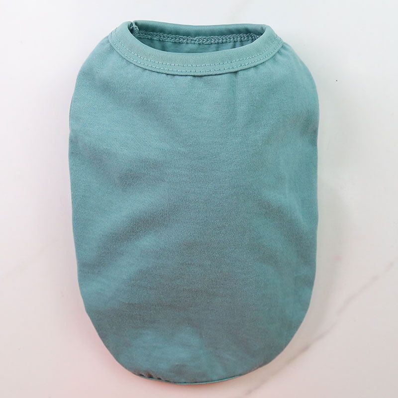 Cotton Pet Vest Clothing for Dogs and Cats by shine Pure cotton vest pure gray blue 3XL bust 60 back length 45cm