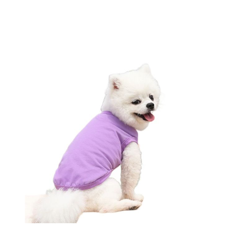 Cotton Pet Vest Clothing for Dogs and Cats by shine Pure cotton vest pure dark green 3XL bust 60 back length 45cm