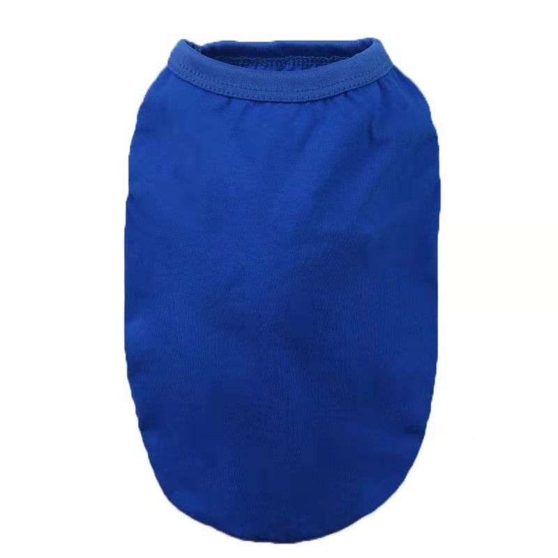 Cotton Pet Vest Clothing for Dogs and Cats by shine Pure cotton vest pure dark blue XL bust 50 back length 37cm