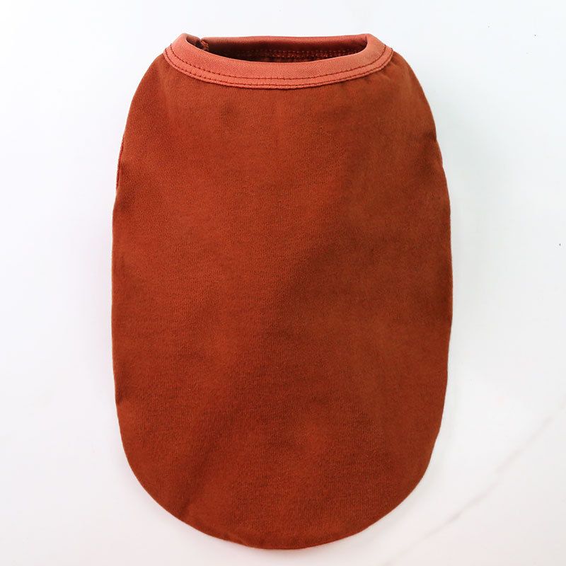 Cotton Pet Vest for Dogs and Cats Pure cotton vest pure rust red M chest circumference 40 back length 27cm