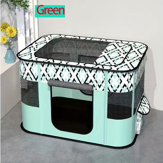 Foldable Pet Playpen for Cats and Small Dogs, Portable Puppy Exercise Cage, Indoor Pet Enclosure with Breathable Mesh, Perfect for Travel, Camping, and Outdoor Use as a Cat Whelping Box or Kitten Play Area (2XL, Purple)
