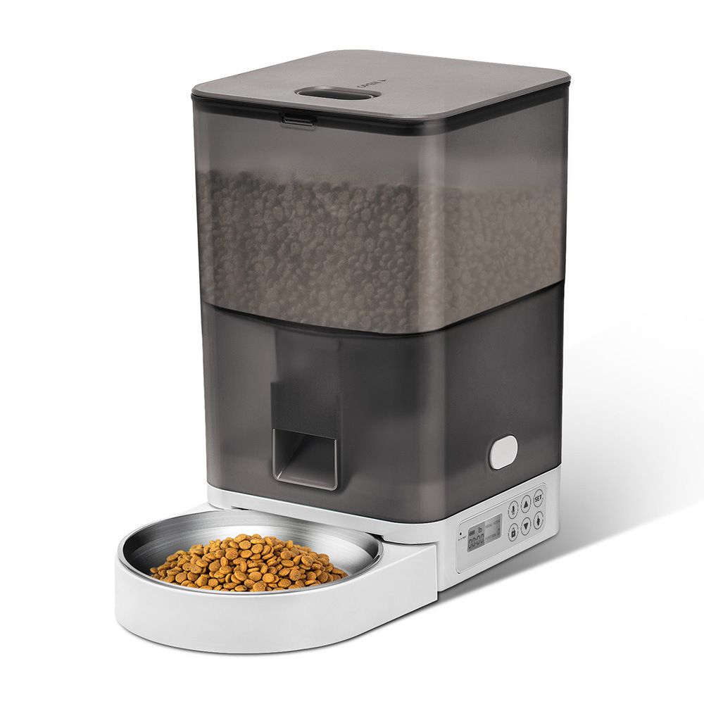 Smart Pet Feeder with WiFi and Button Control, 4L Automatic Cat and Dog Food Dispenser with Removable Stainless Steel Bowl, Ideal for Busy Owners, Travel, and Home Use (Cyan, WIFI Version)