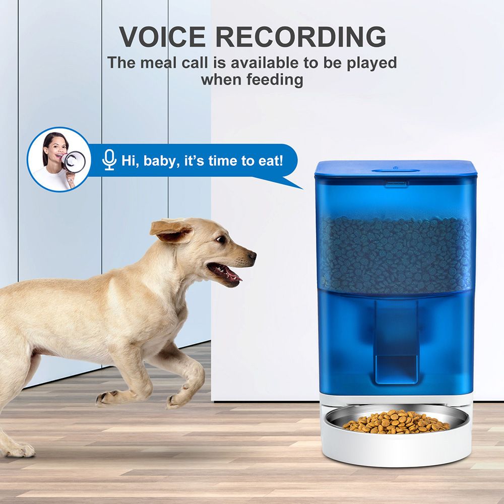 Smart Pet Feeder with WiFi and Button Control, 4L Automatic Cat and Dog Food Dispenser with Removable Stainless Steel Bowl, Ideal for Busy Owners, Travel, and Home Use (Orange, WIFI Version)