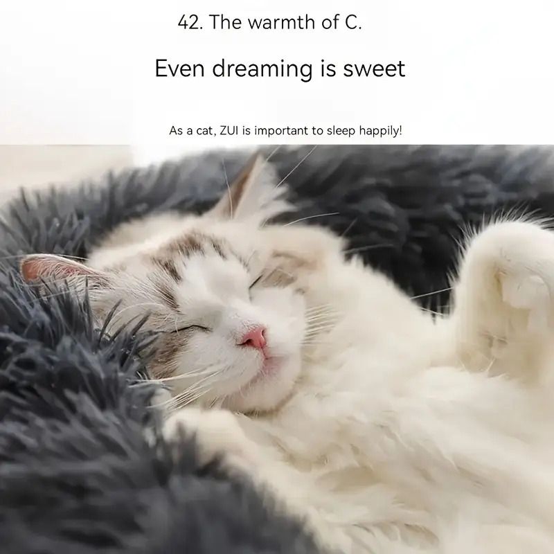 Plush Pet Nest Soft Donut Cat Bed – Cozy Round Couch for Cats and Small Dogs, Comfortable Sleeping Spot for Warmth and Deep Sleep, Suitable for Indoor Home Use (XL, Green)