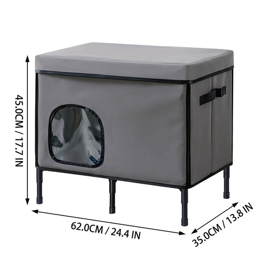 Additional product view: Gray Foldable Cooling Pet House with Feet