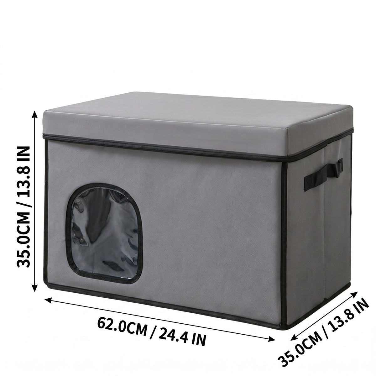 Gray Foldable Cooling Pet House with Feet