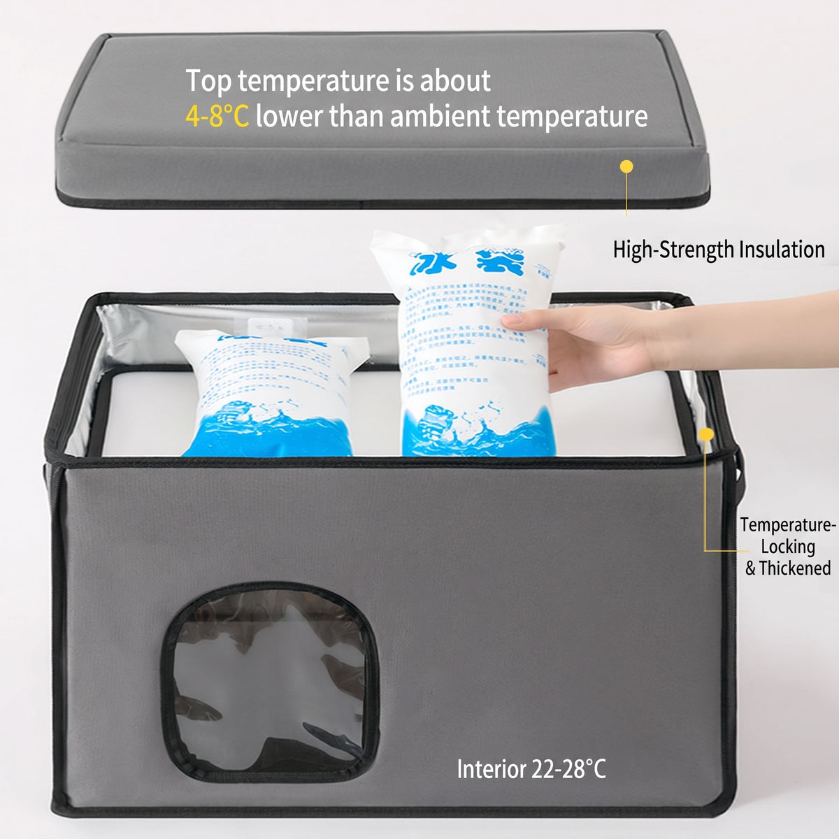 Additional product view: Gray Foldable Cooling Pet House without Feet