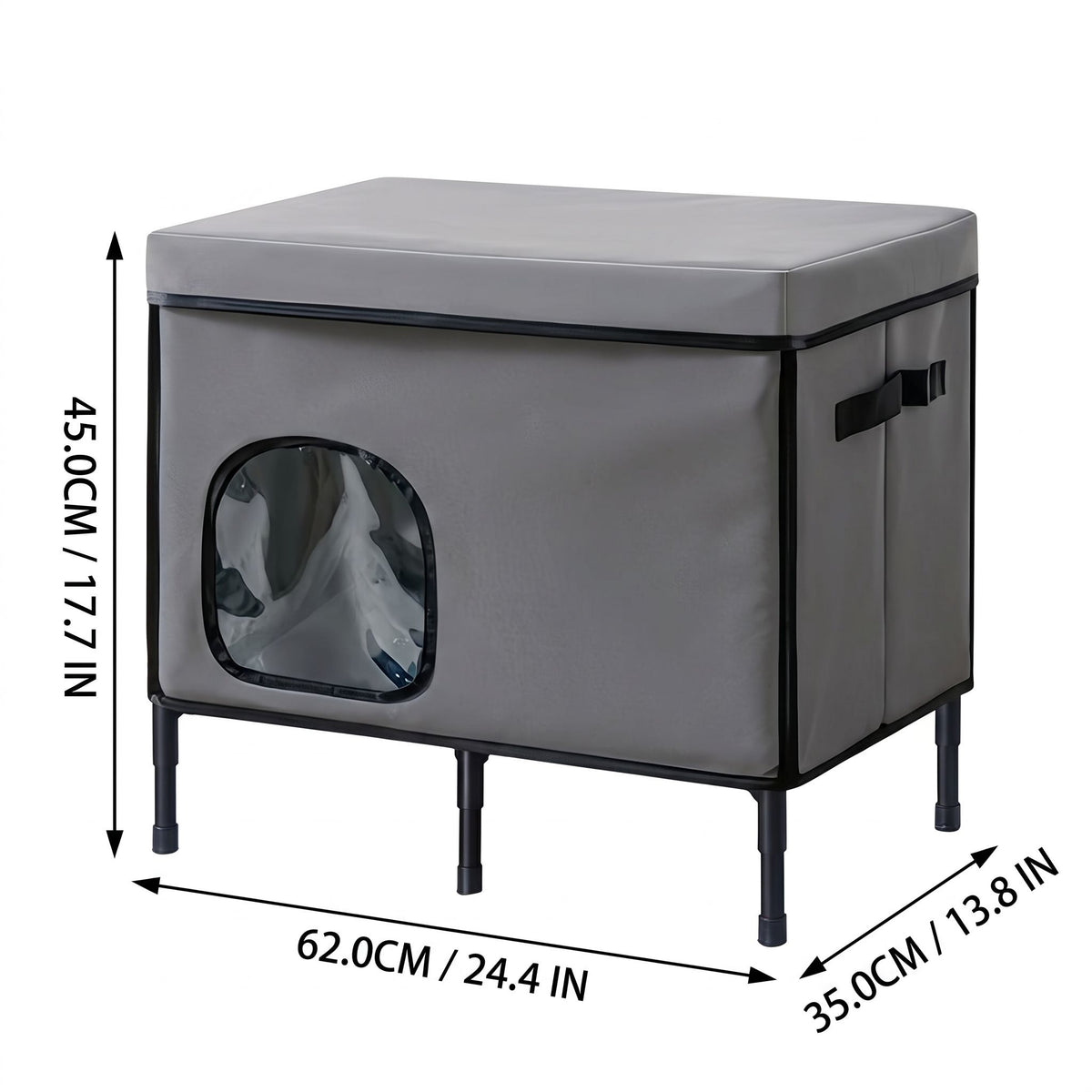 Gray Foldable Cooling Pet House without Feet