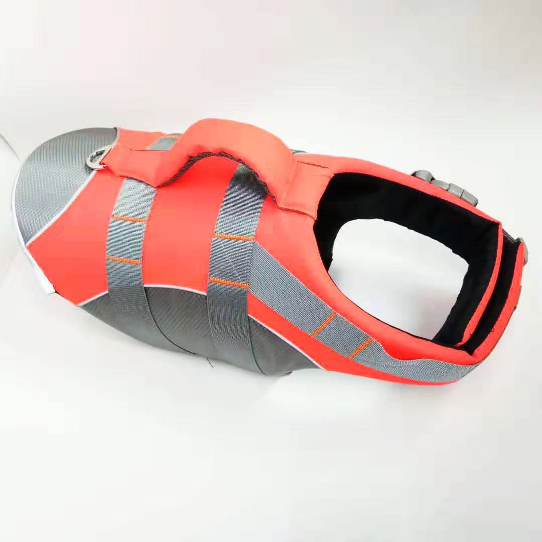Dog Life Jacket Pet Swim Vest with Rescue Handle Reflective Strips Adjustable Quick Release Buckle for Beach River Lake Boating and Water Play Safety (S, Red)