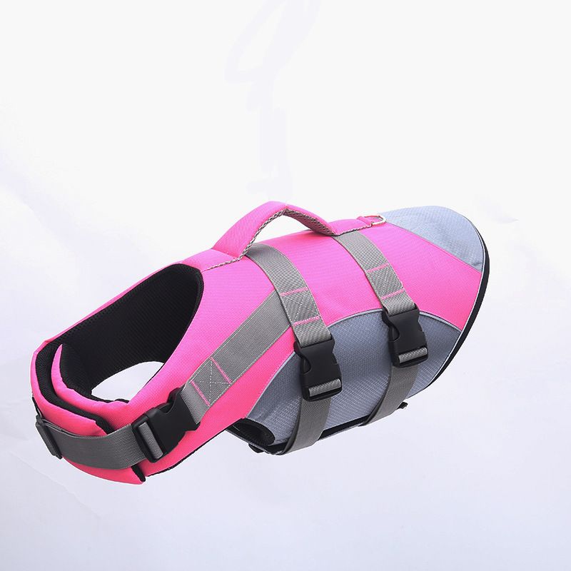 Dog Life Jacket Pet Swim Vest with Rescue Handle Reflective Strips Adjustable Quick Release Buckle for Beach River Lake Boating and Water Play Safety (S, Red)