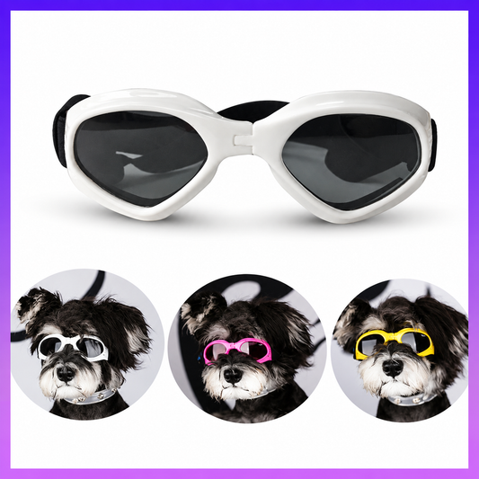 Product image: Foldable Pet Sunglasses for Small Dogs and Cats with UV Protection and Windproof Lens, Adjustable Elastic Strap