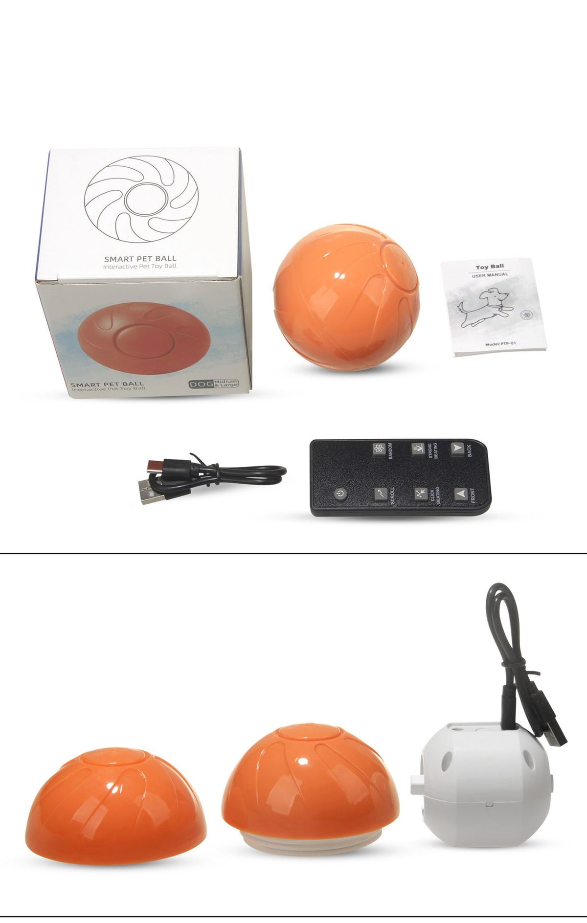 Pet dog remote control intelligent electric jumping ball