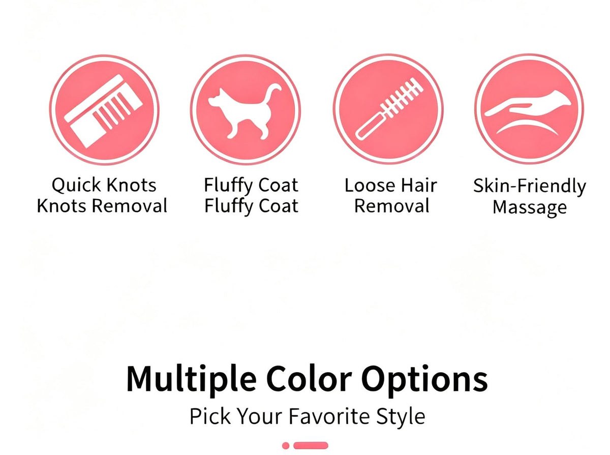 Pet Hair Removal Comb with Knot Brush