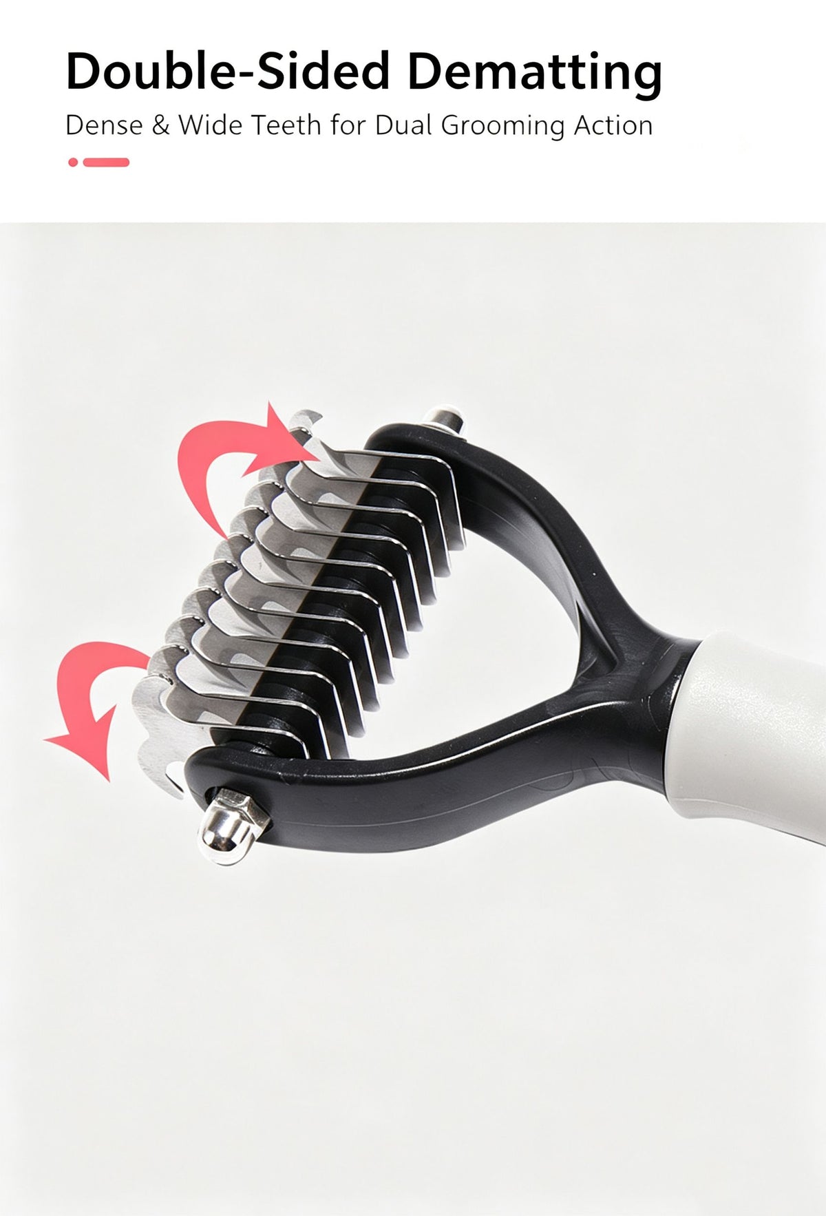 Pet Hair Removal Comb with Knot Brush