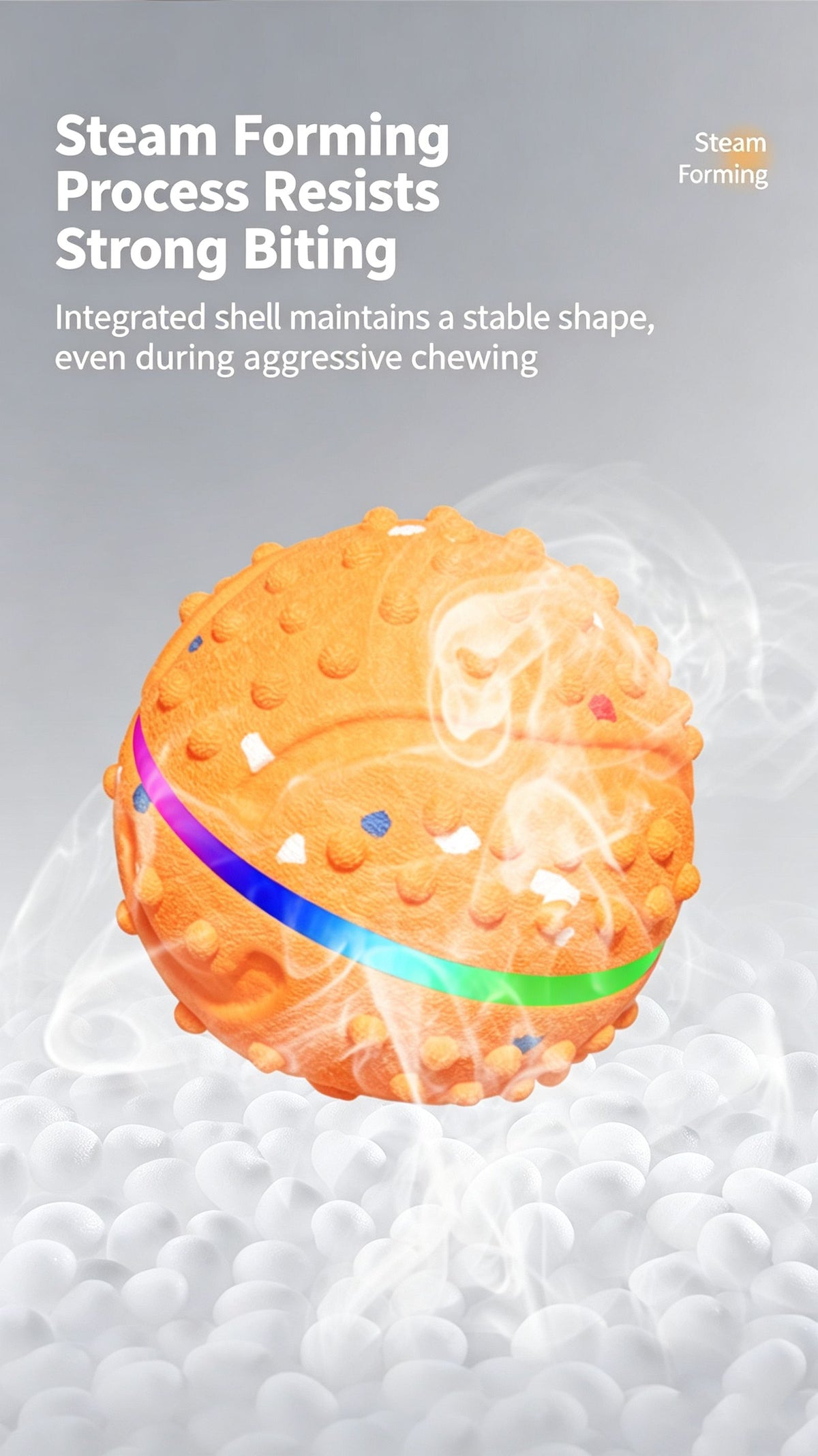 Pet Chewable Interactive Smart Bounce Ball,blue