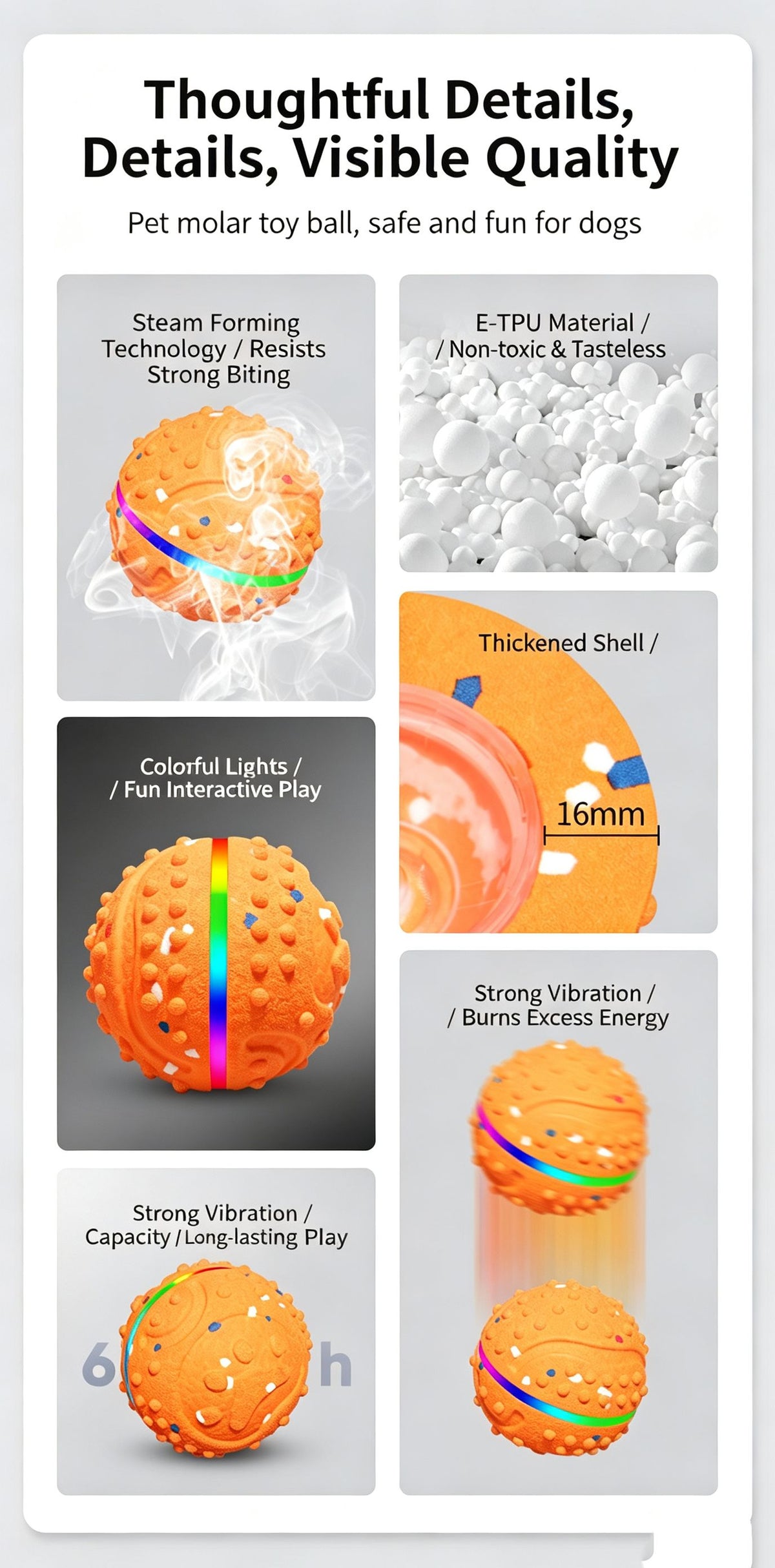 Pet Chewable Interactive Smart Bounce Ball,pink