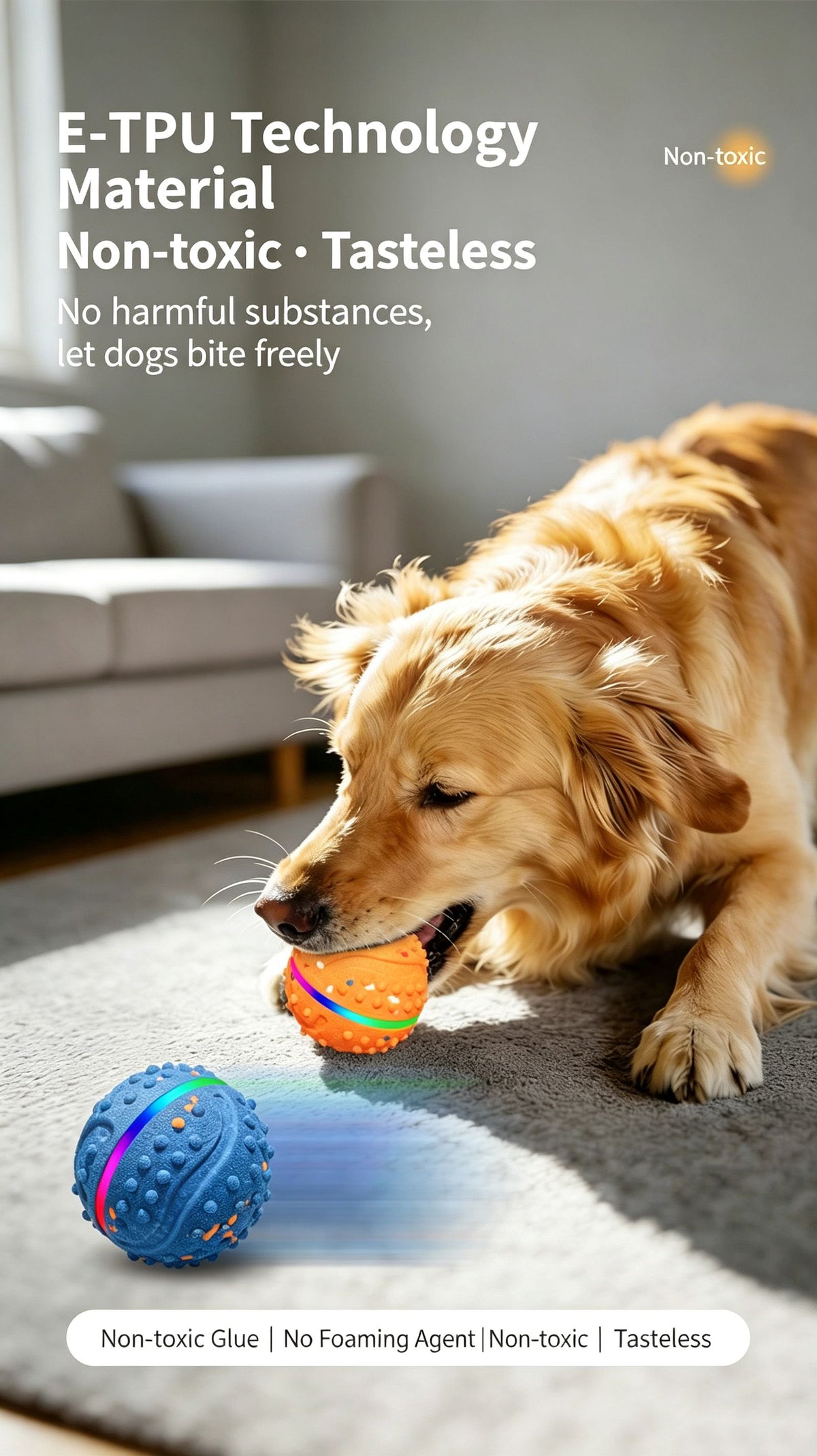 Pet Chewable Interactive Smart Bounce Ball,pink