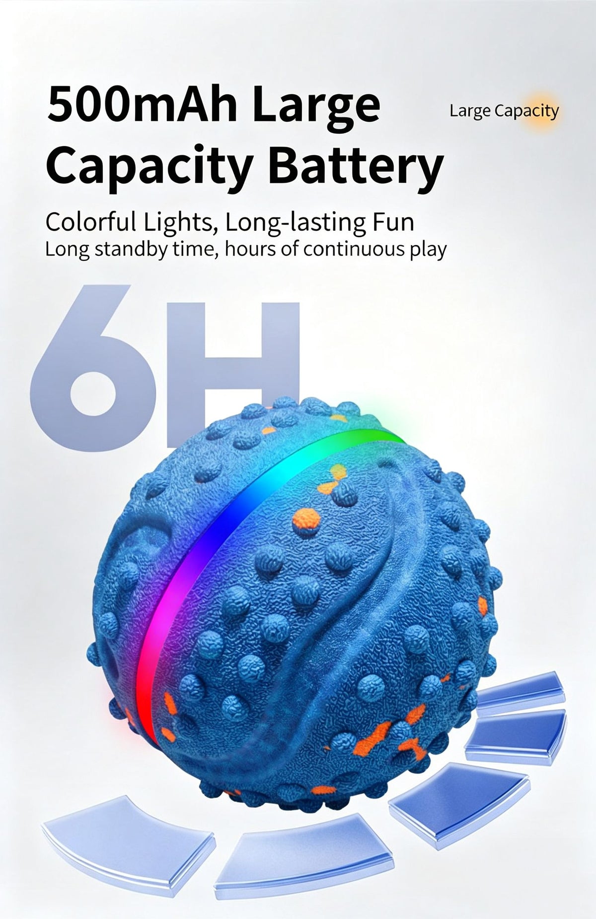Pet Chewable Interactive Smart Bounce Ball,red