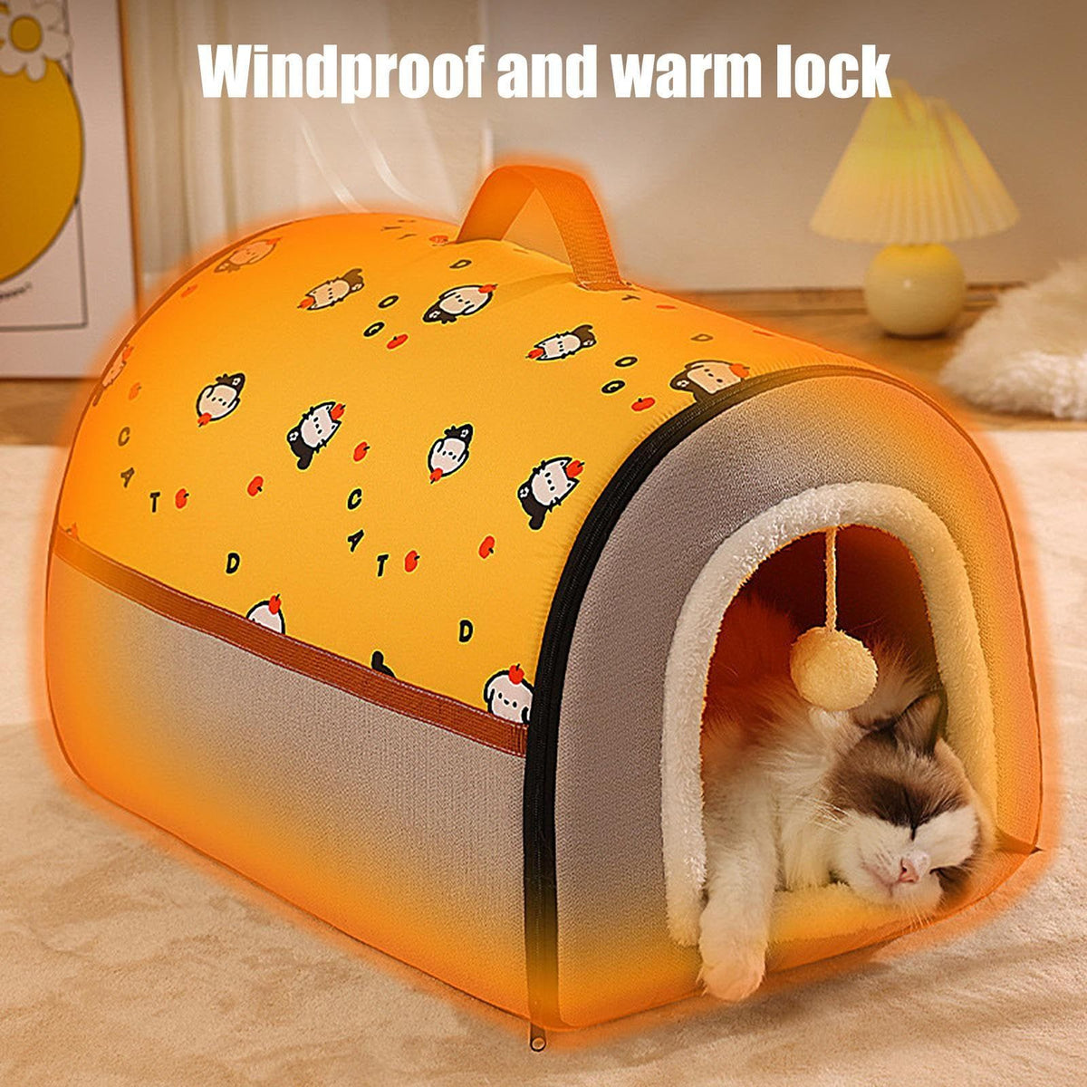 Winters Cat House, Waterproof Nest Cat Cabin, Fine Quality Materials Puppy Shelter Outdoor, Multi Scenario Use Cat House Winters