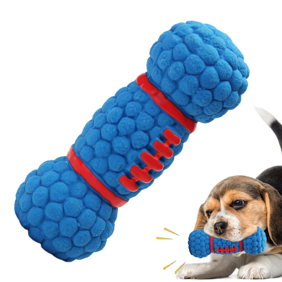 Flexible Teething Toy for Dogs with Squeaker, Promoting Pet Dentals Health for Chew Breeds Squeaks Stimulated Puppies Dogs