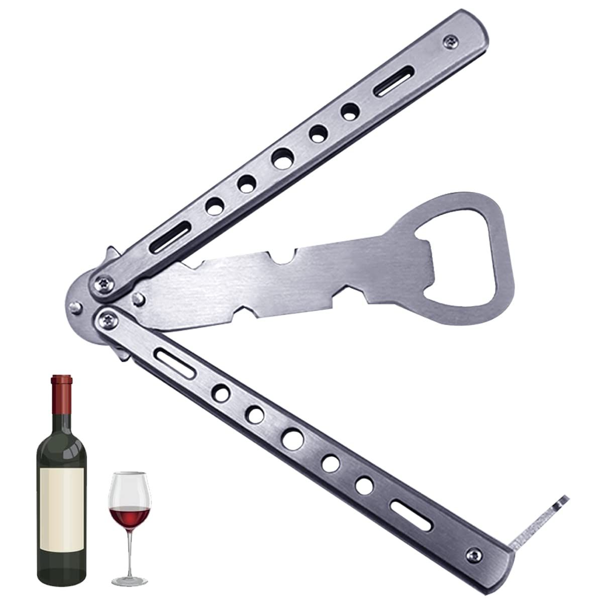 Butterfly Knife Style Bottle Opener Multitool Beer Opener Metal Bar Supplies, Beautiful Bottle Opener,Bottle Opener