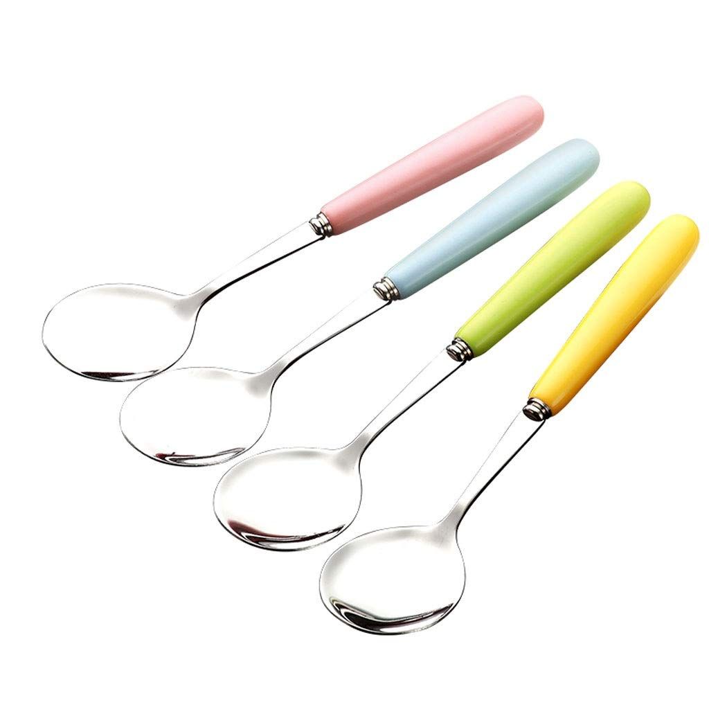 Tablespoons Children's Adult Soup Spoon Four-piece Rice Spoon Household Long-handled Oatmeal Breakfast Spoon Coffee