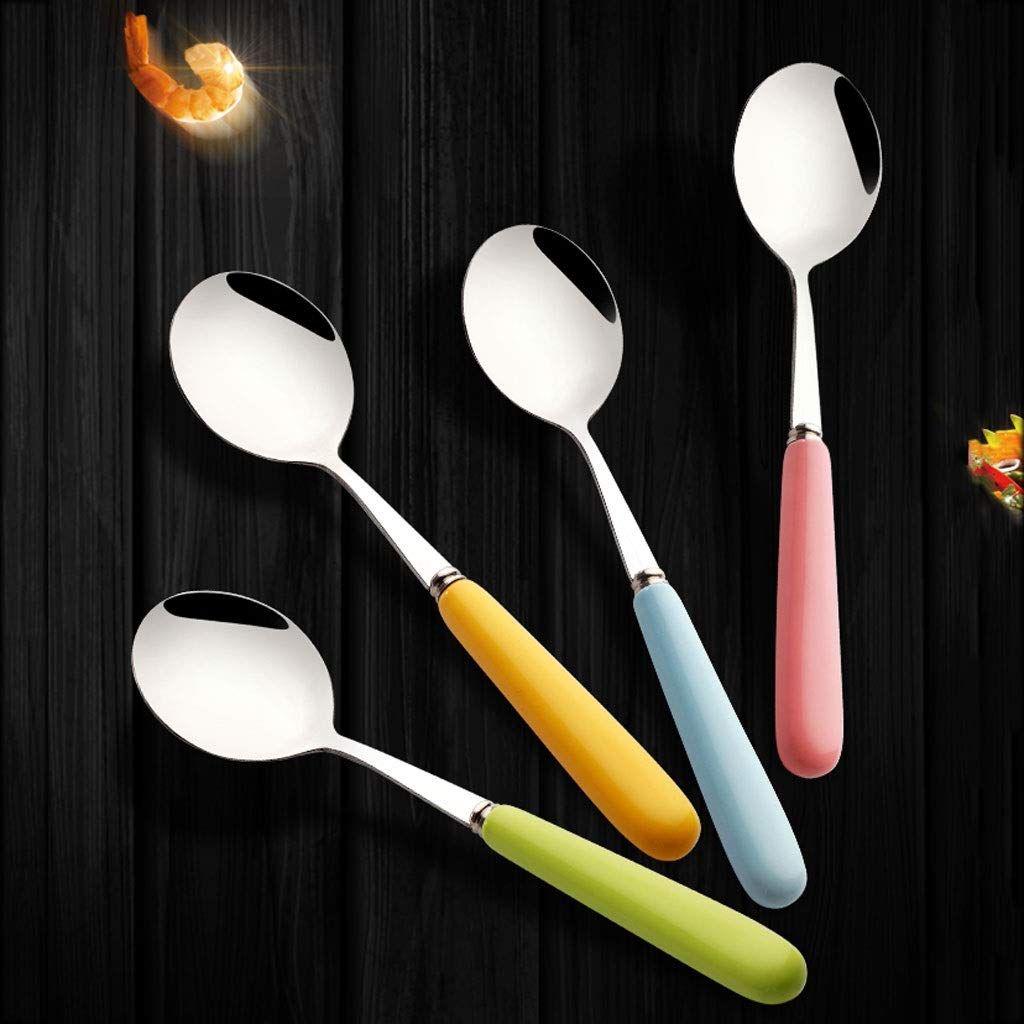 Tablespoons Children's Adult Soup Spoon Four-piece Rice Spoon Household Long-handled Oatmeal Breakfast Spoon Coffee