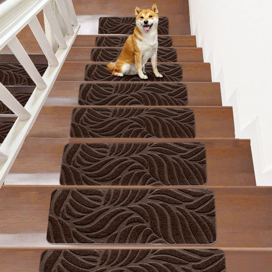 Product photo: Non Slip Carpet Stair Treads, Non Skid Backing Specialized For Indoor Steps, Edging Stair Rugs For Kids