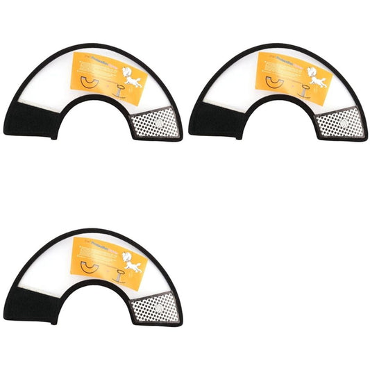 3-Pack White and Black Pet Recovery E-Collars shown in the product image