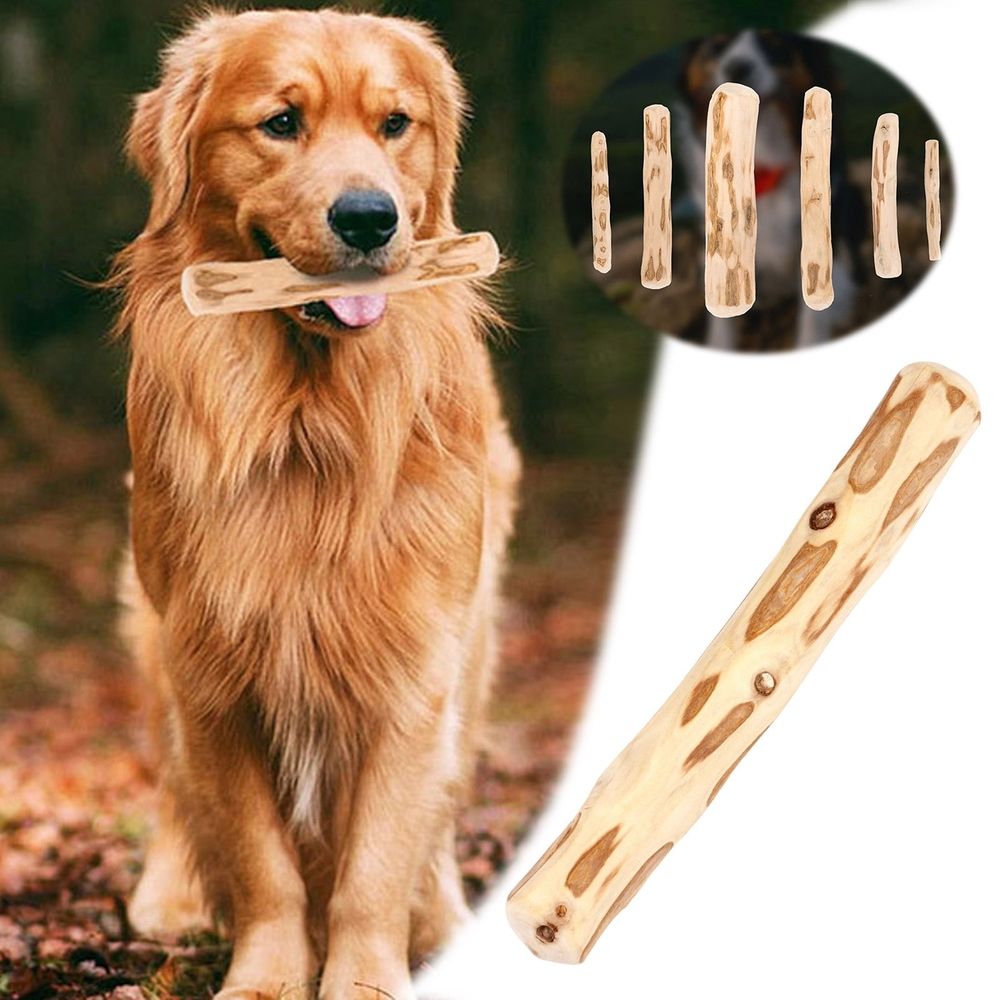 1 Pcs Dog Chew Sticks Coffee Wood Chew Toy for Dogs Safe Natural Healthy Wood Bones for Puppy Regular and Aggressive Muscle Training and Teeth Cleaning