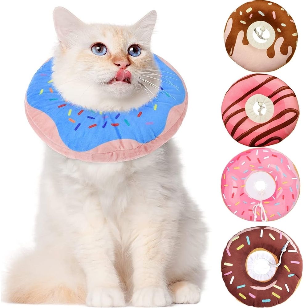 Soft Donut-Style Cat Recovery Collar shown in the product image