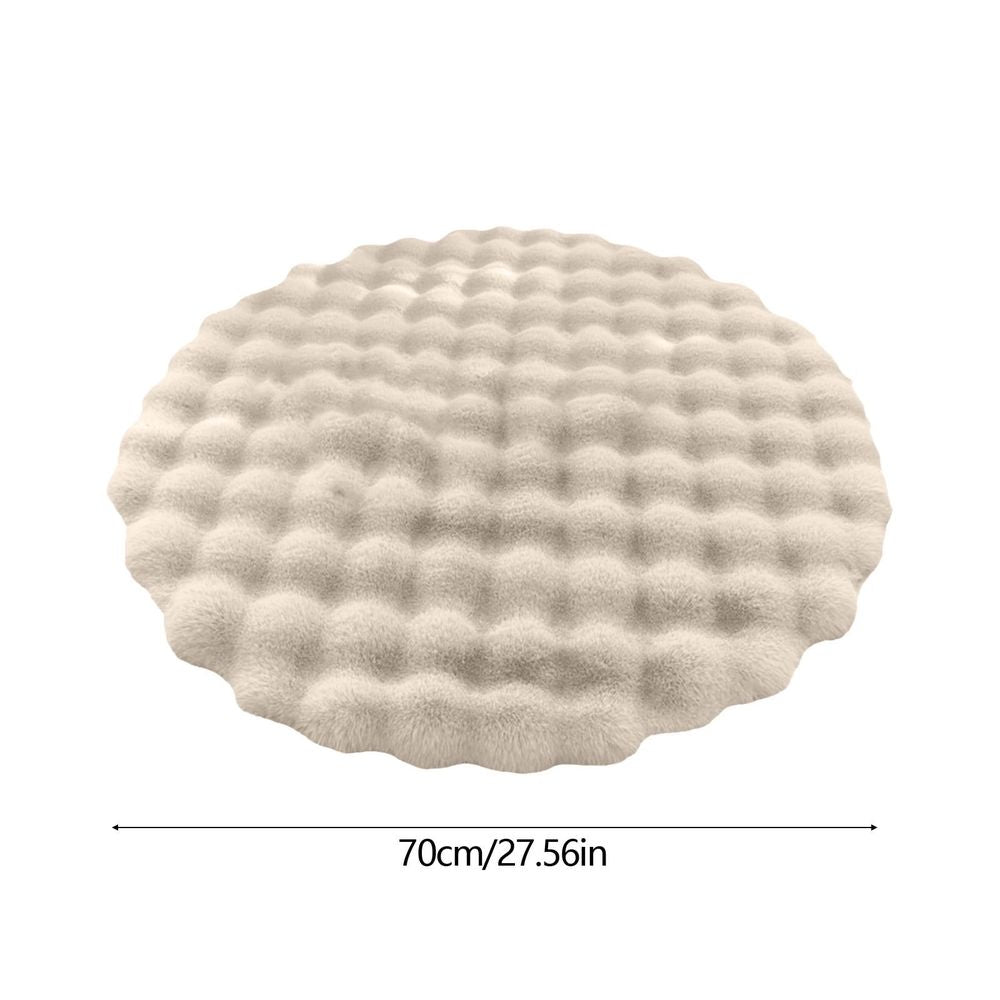 Fuzzy Plush Carpets, Round Rugs for Bedroom, Soft Comfortable Non Slip, for Living Room Bedroom Playing Room Decor