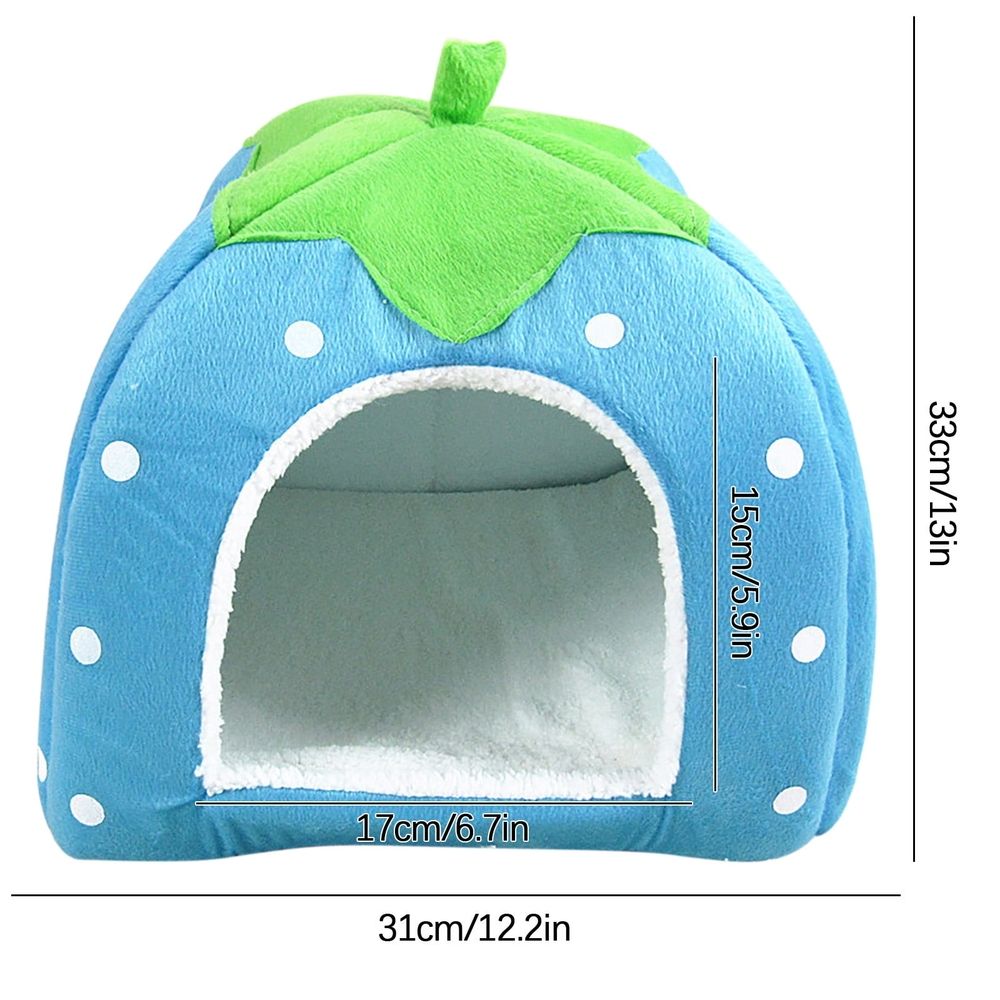 Additional product view: Strawberry-Shaped Indoor Pet Tent Bed for Cats and Small Dogs